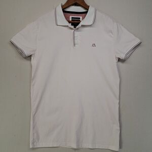 Marc Asher Polo Shirt Small Mercerized Cotton Stretch Pink Short Sleeve Luxury